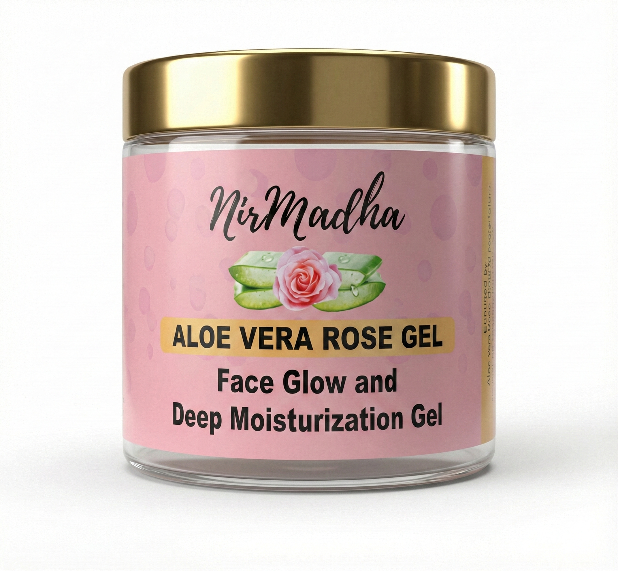 NirMadha Rose Aloe Vera Gel | With Pure Aloe Vera & Rose Extract | Hydrating, Soothing & Multipurpose Gel for Skin & Hair | 100 g